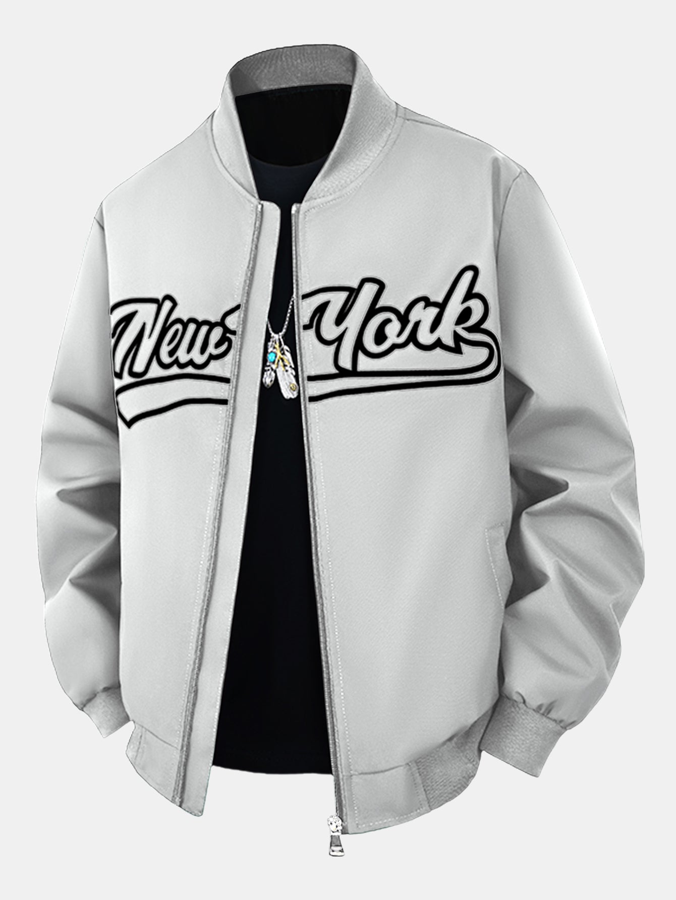 New York Brooklyn Rugby Print Jacket