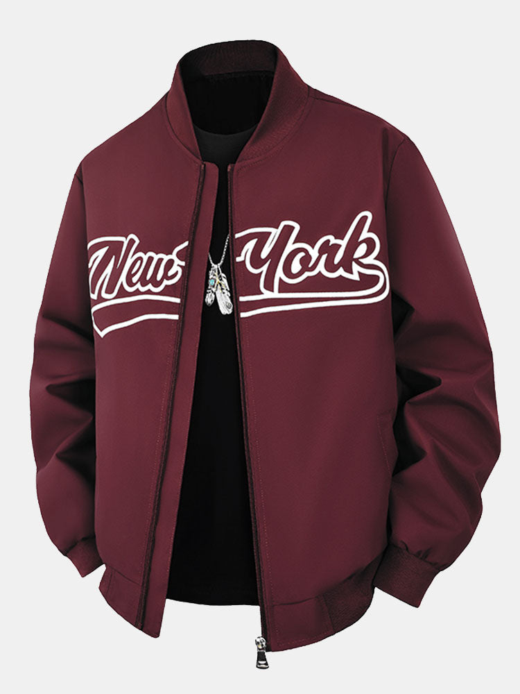 New York Brooklyn Rugby Print Jacket