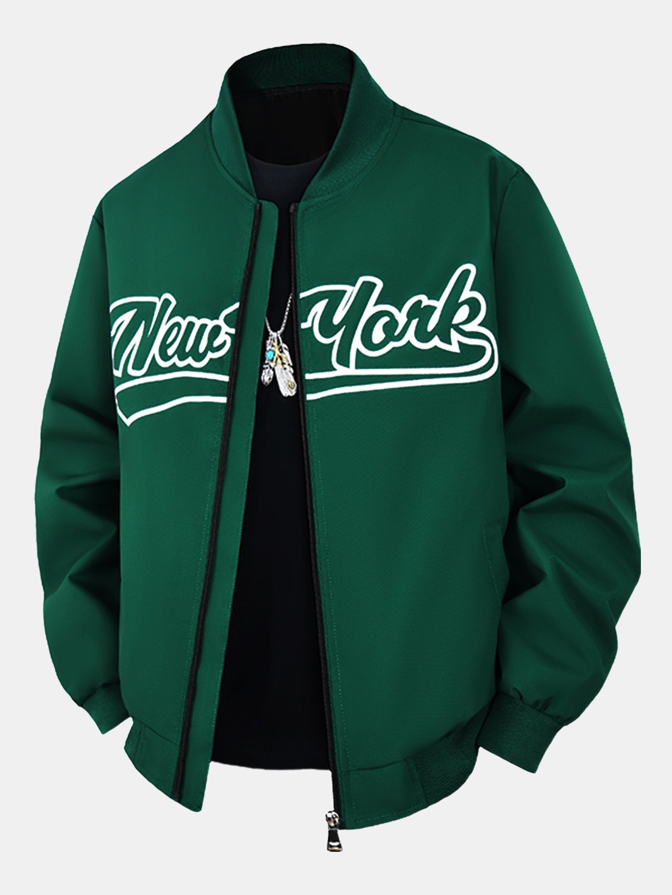 New York Brooklyn Rugby Print Jacket
