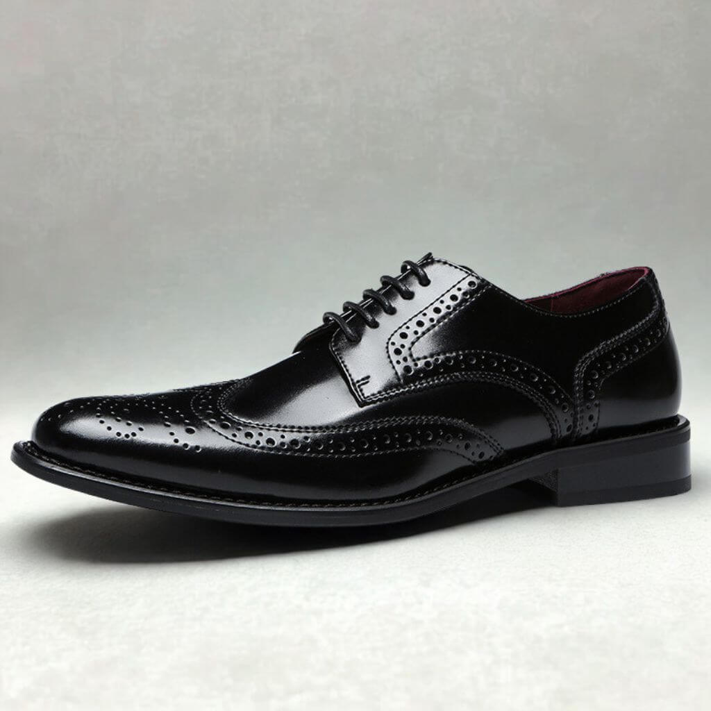 RegalCraft™ – Genuine Leather Brogue Oxford Shoes