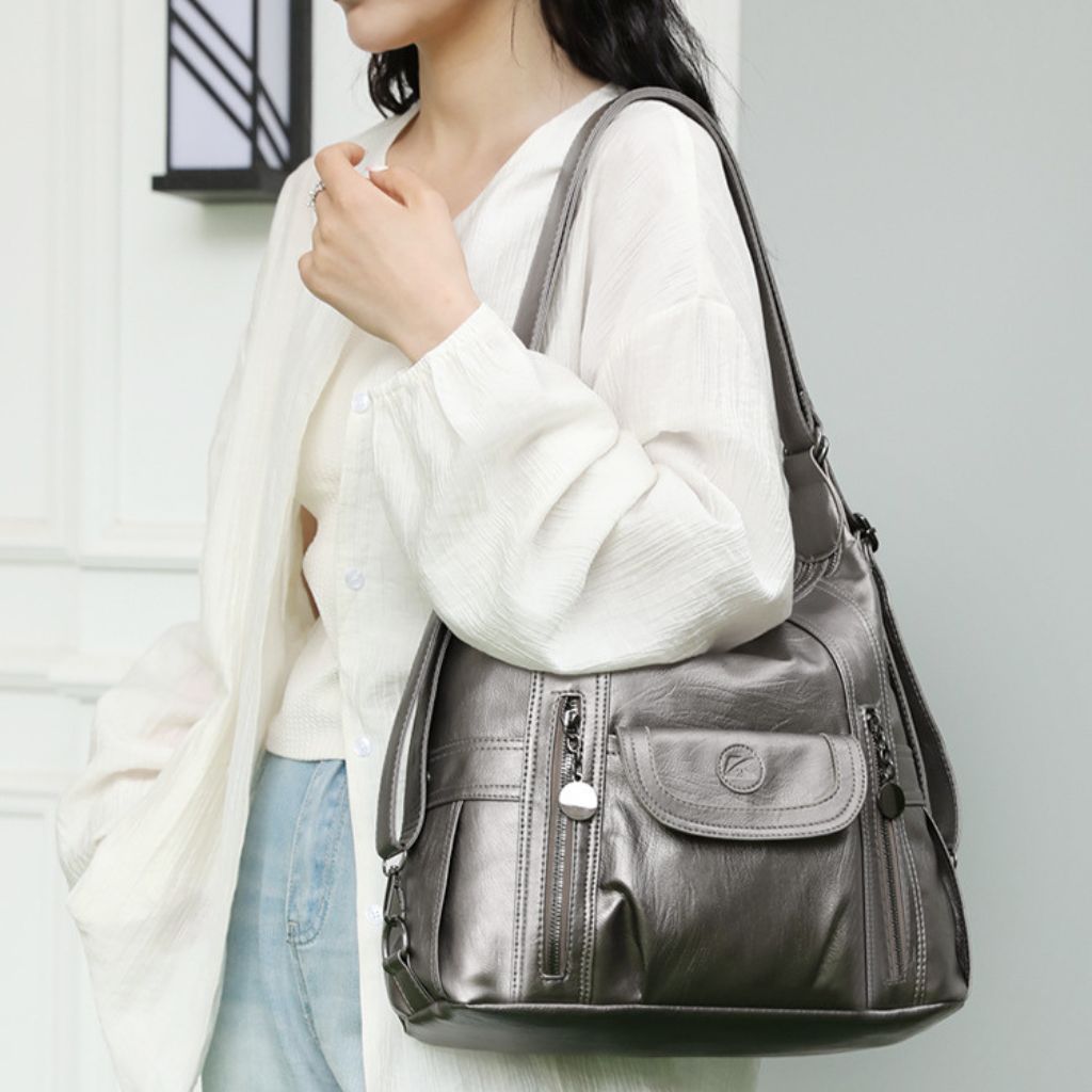 SeoulEase™ PU Shoulder Handbag