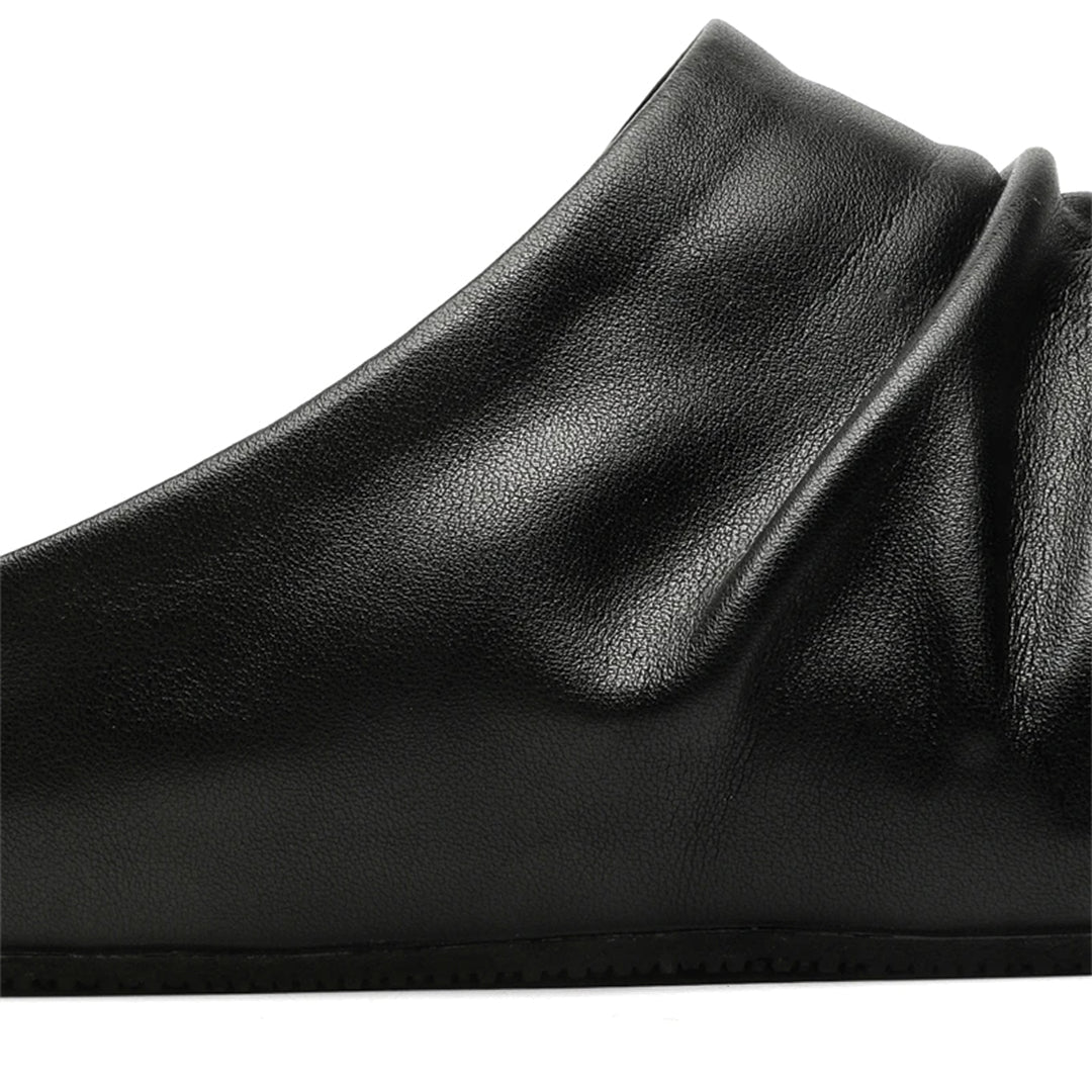 Draped Leather Loafer