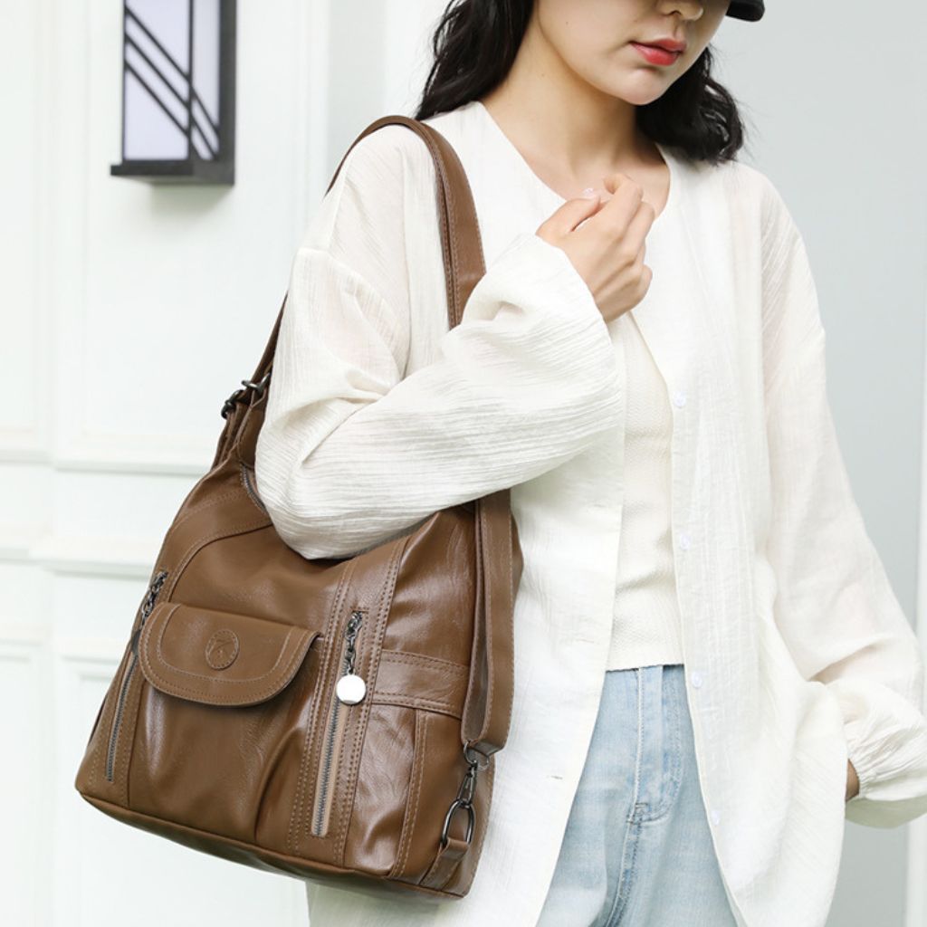 SeoulEase™ PU Shoulder Handbag