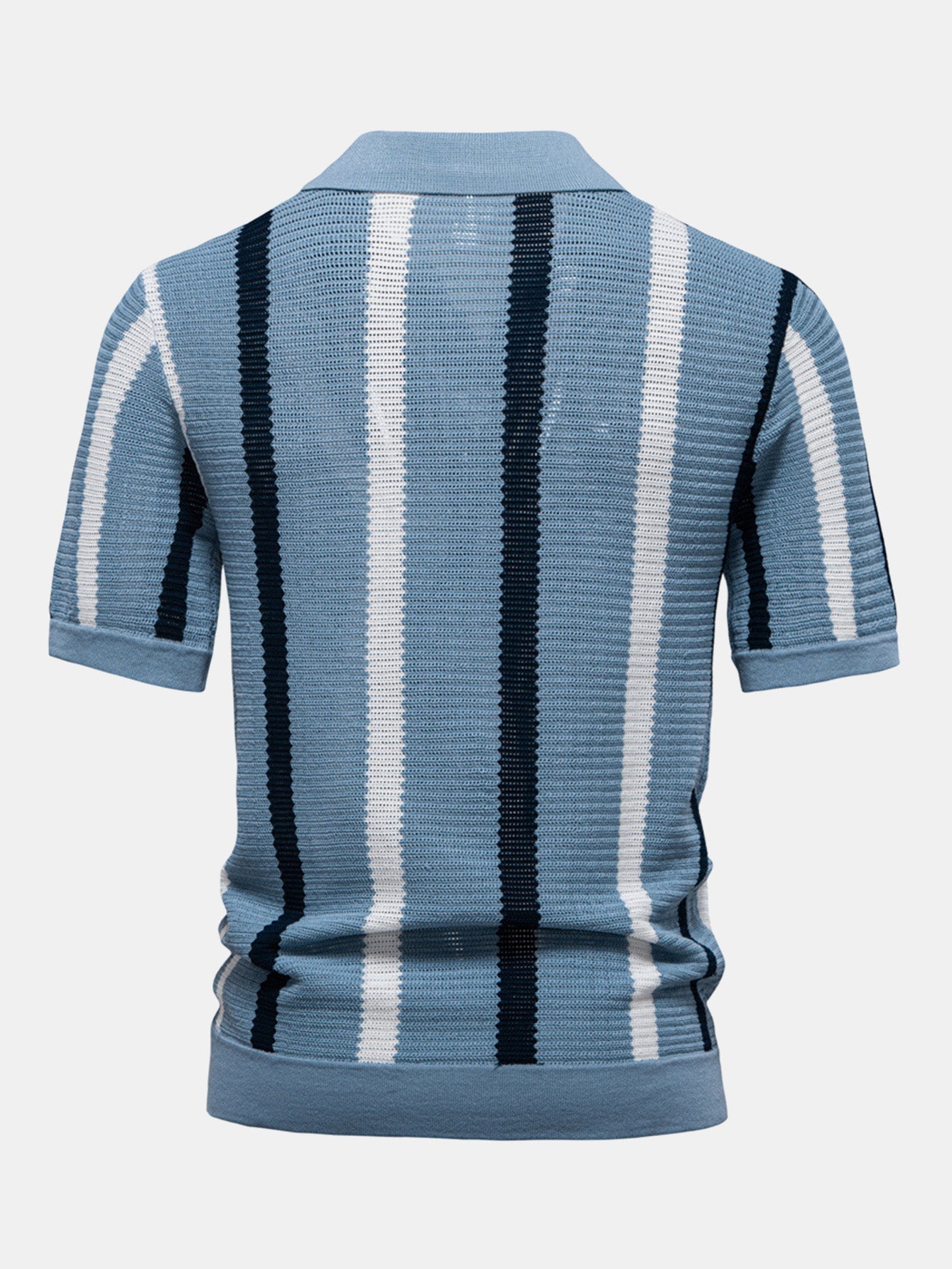 Liam – Striped Polo & Linen Pants Set