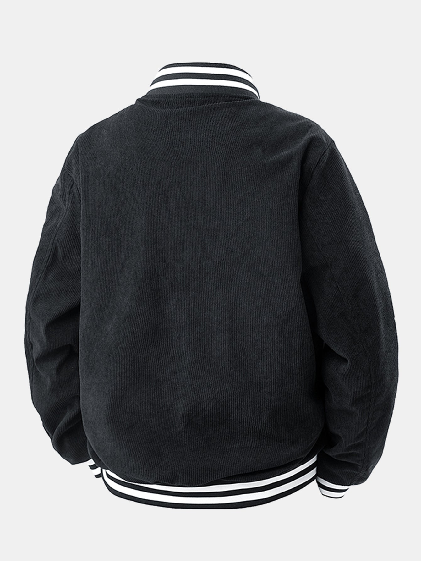 Mountain Embroidery Corduroy Baseball Jacket