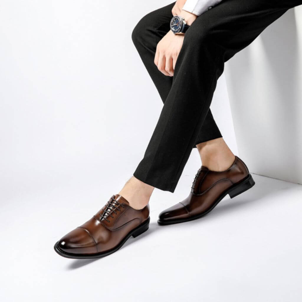 Elevare™ – British Oxford Height-Increase Leather Shoes