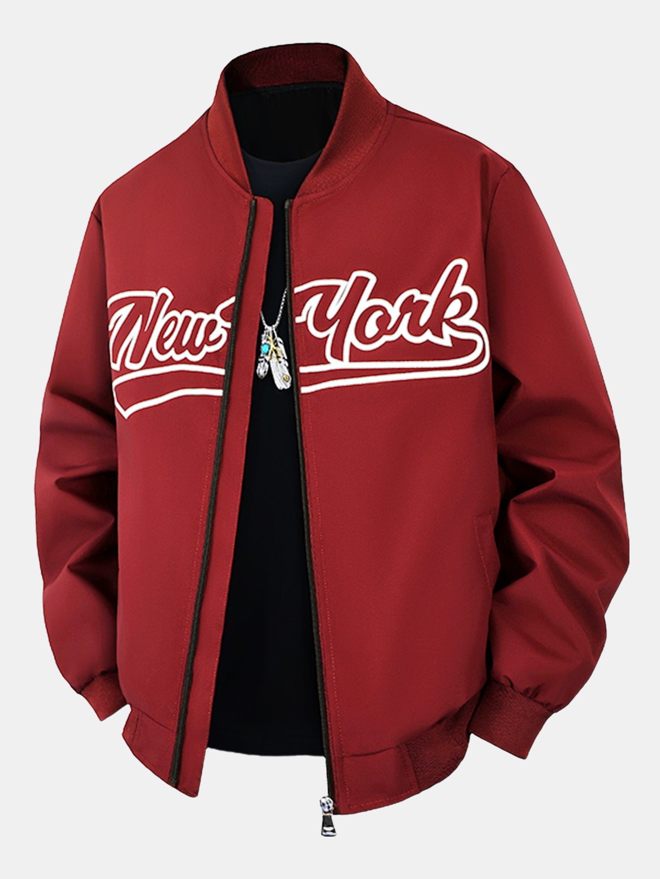New York Brooklyn Rugby Print Jacket