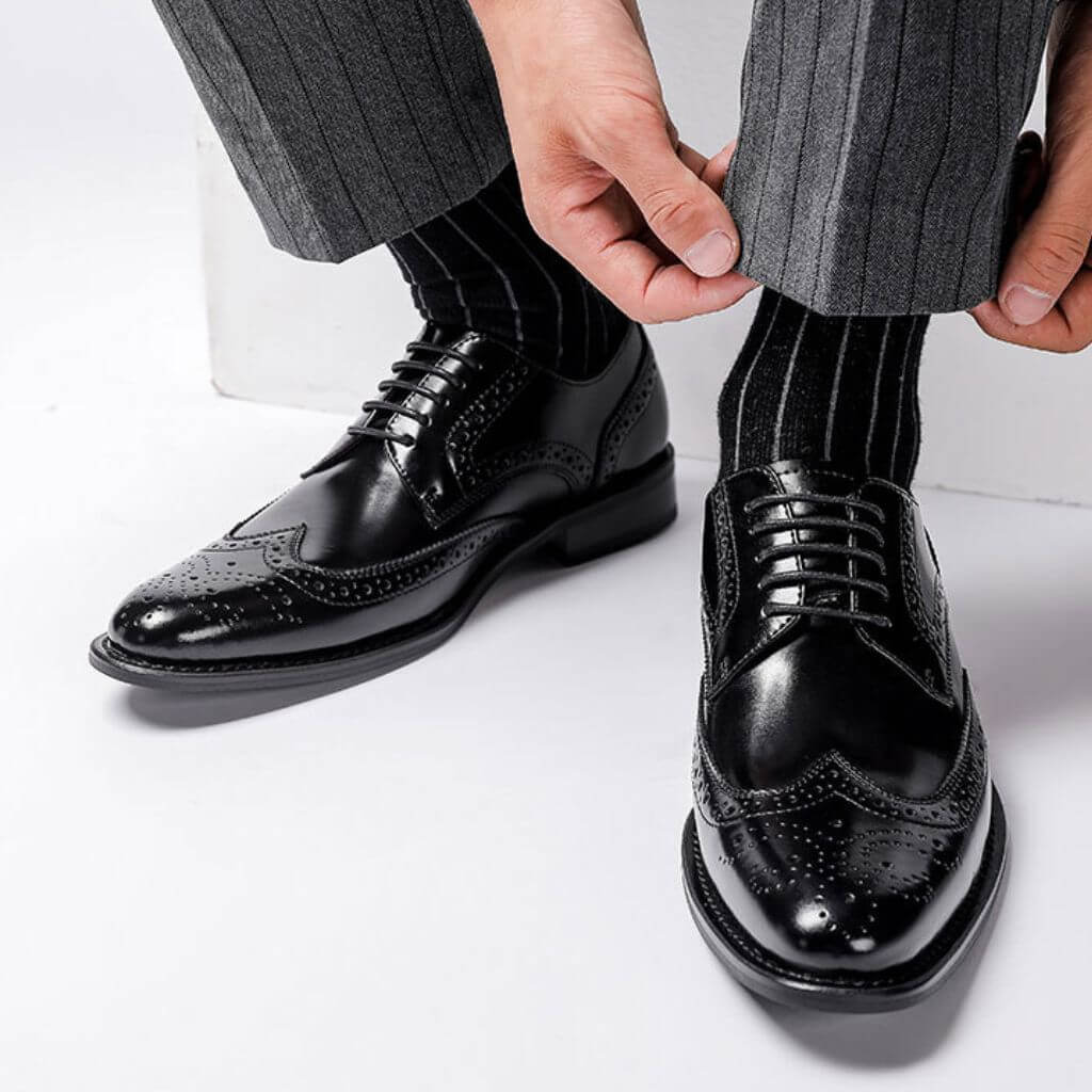 RegalCraft™ – Genuine Leather Brogue Oxford Shoes