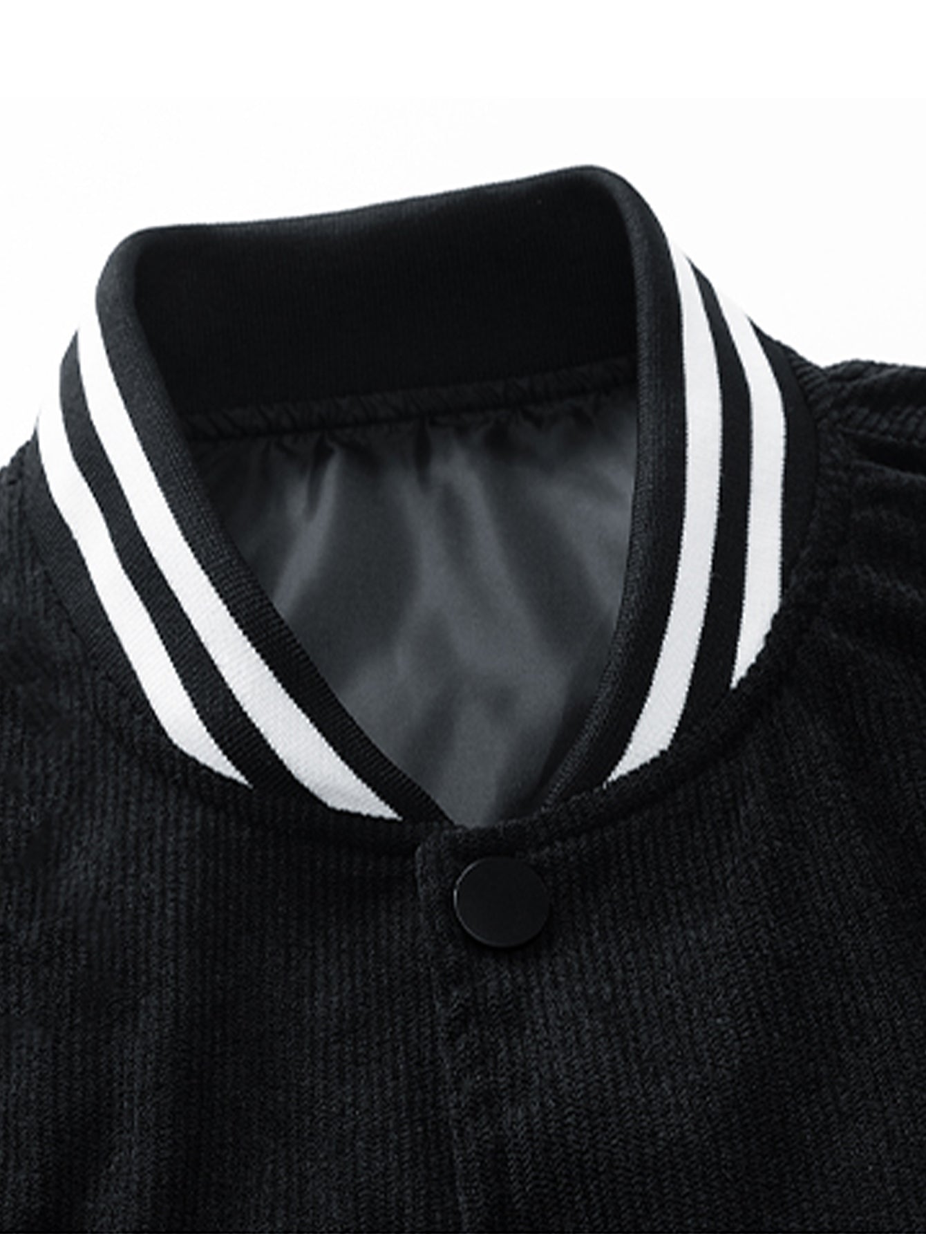 Mountain Embroidery Corduroy Baseball Jacket