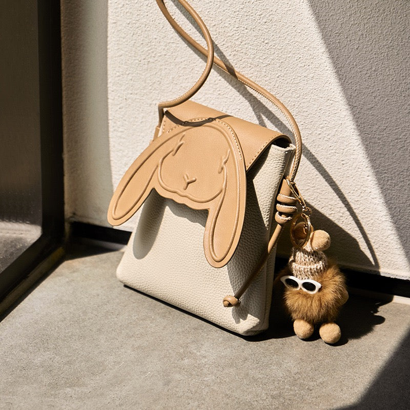 Rabbit Charm Mini Leather Bag