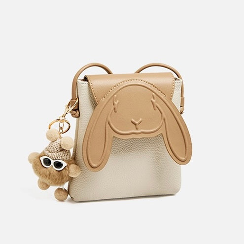 Rabbit Charm Mini Leather Bag