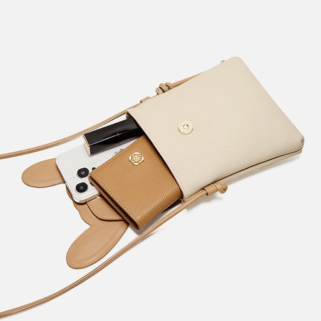 Rabbit Charm Mini Leather Bag