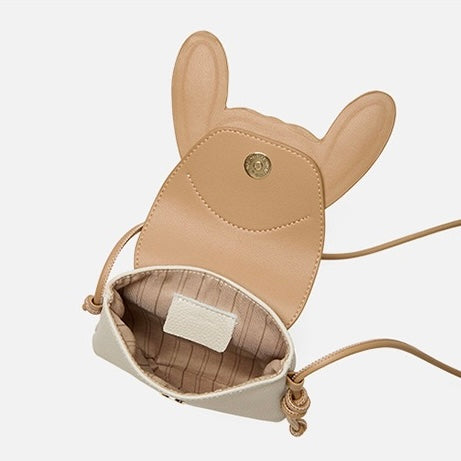 Rabbit Charm Mini Leather Bag
