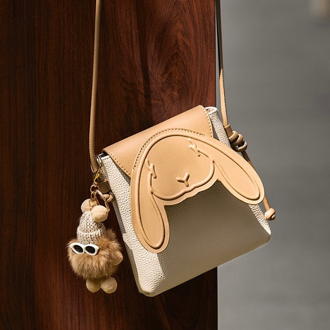 Rabbit Charm Mini Leather Bag