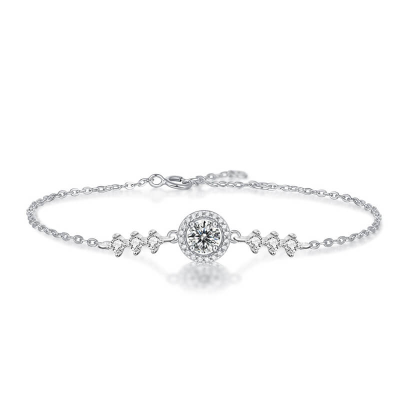 925 Silver Moissanite Bracelet
