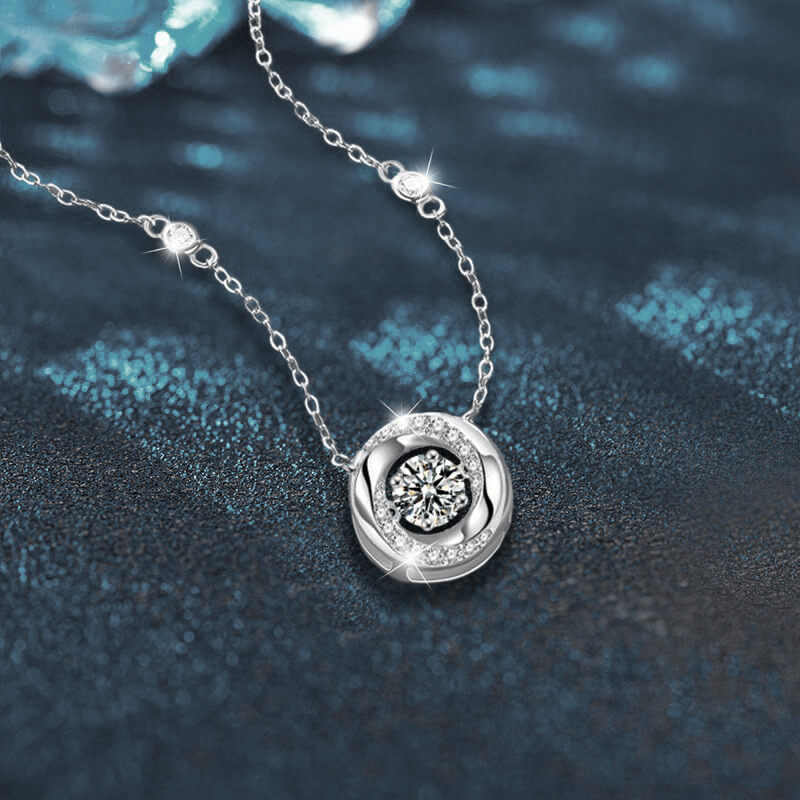 925 Silver Mobius Moissanite Necklace