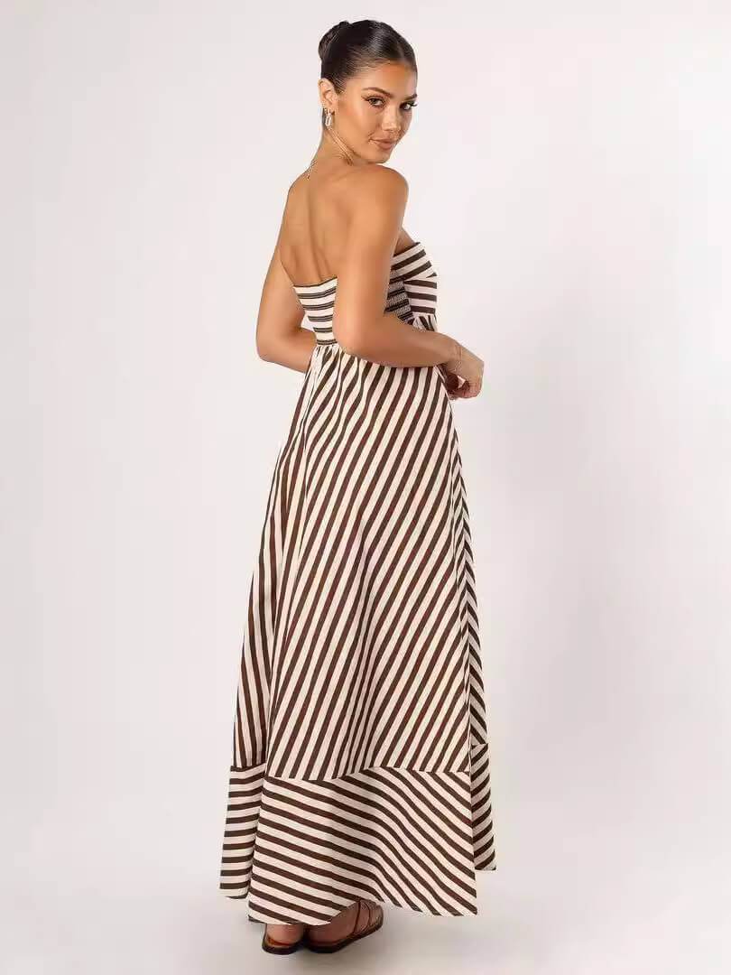 Savannah Striped Backless Maxi Dress - Odelis London