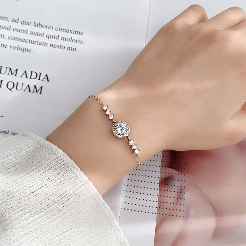 925 Silver Moissanite Bracelet