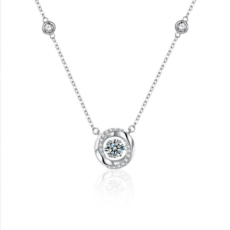 925 Silver Mobius Moissanite Necklace