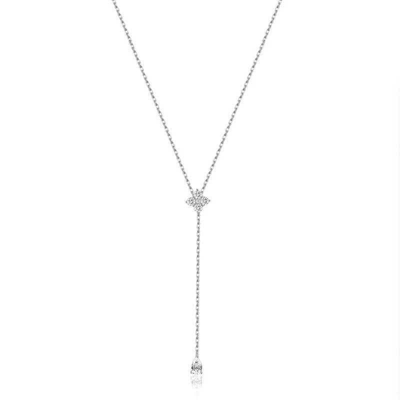 925 Silver Clover Y Necklace