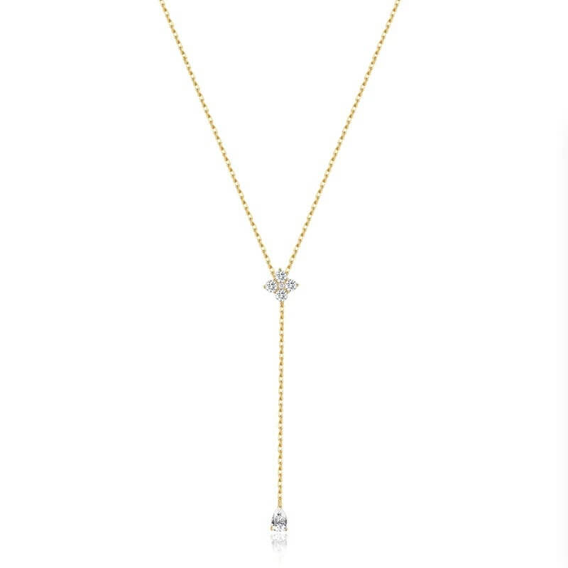 925 Silver Clover Y Necklace