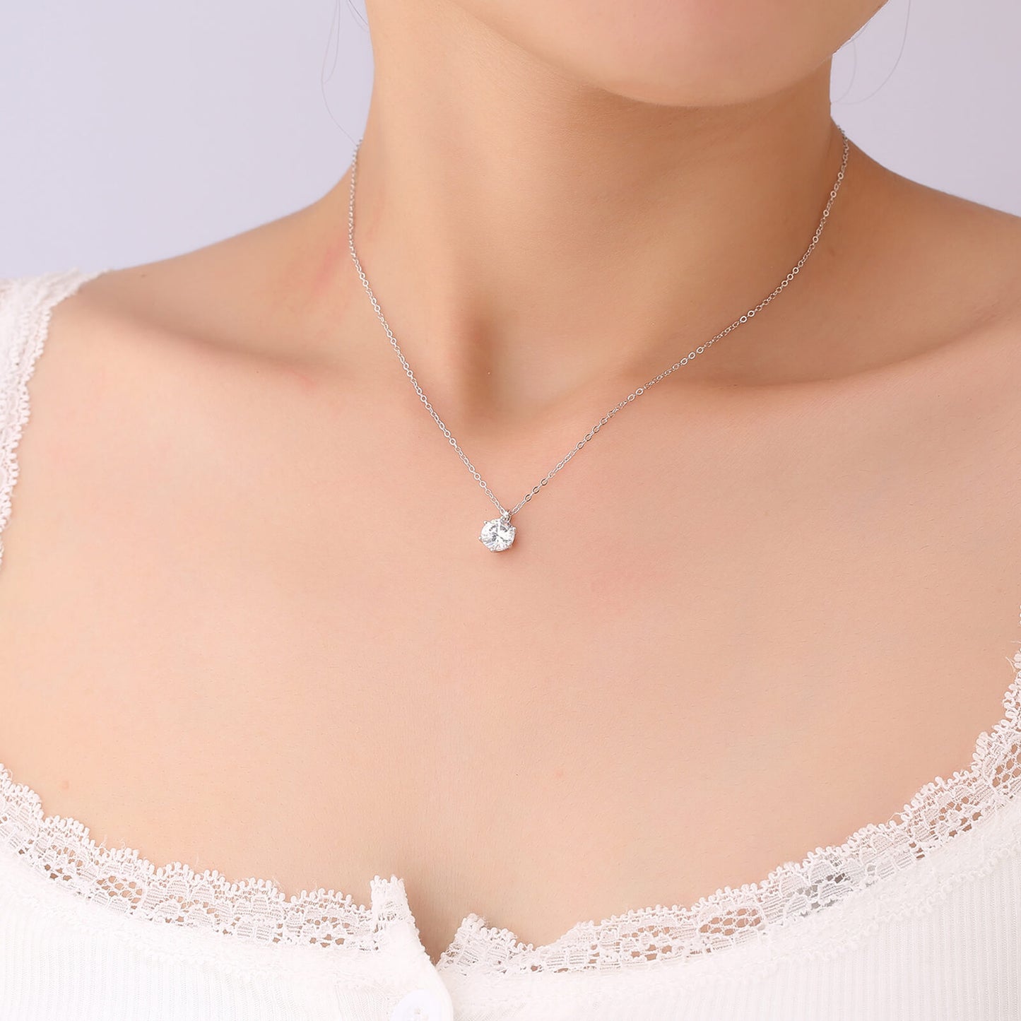 925 Silver Geometric Necklace
