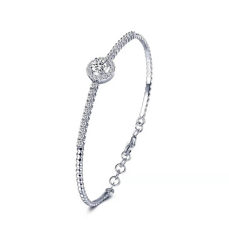 925 Silver Moissanite Bracelet V02