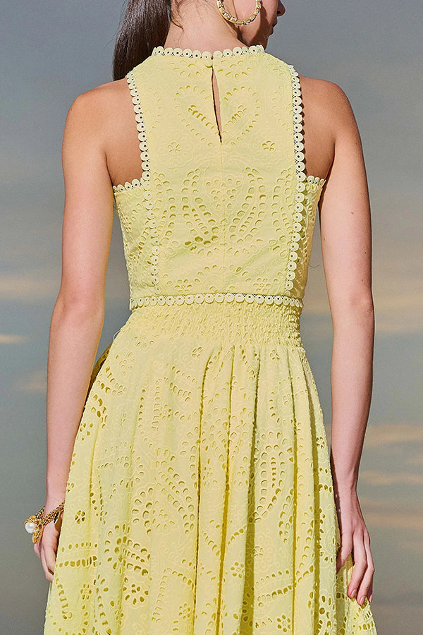 Paris Dreaming Embroidered Lace Crop Top & Maxi Skirt Set