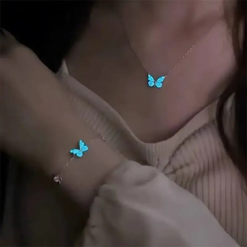 925 Silver Butterfly Light Set