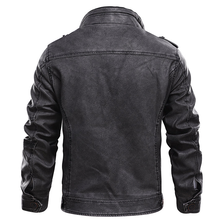BlackForge™ Apex PU Leather Jacket