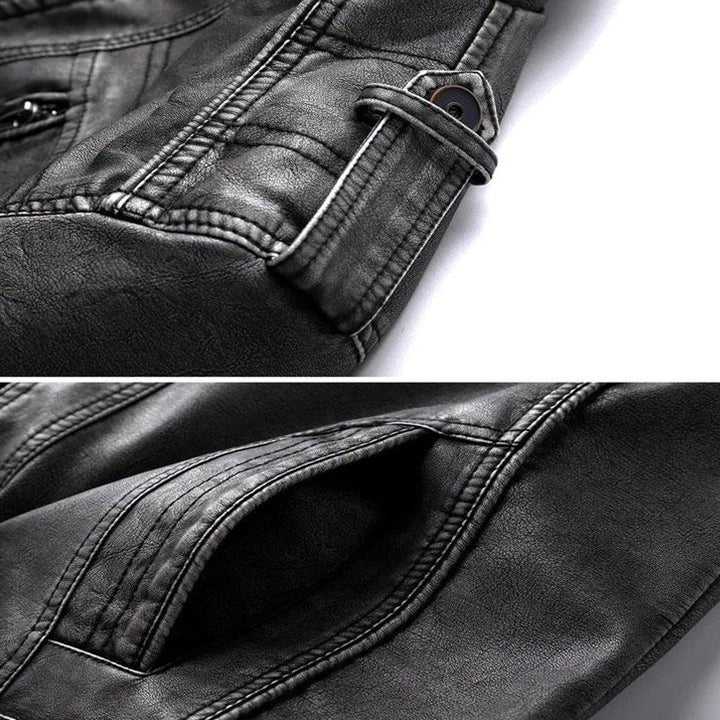 BlackForge™ Apex PU Leather Jacket