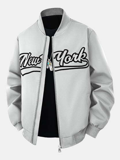 New York Brooklyn Rugby Print Jacket