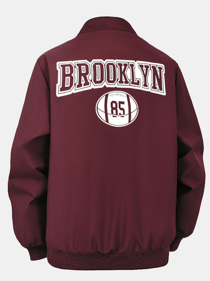New York Brooklyn Rugby Print Jacket