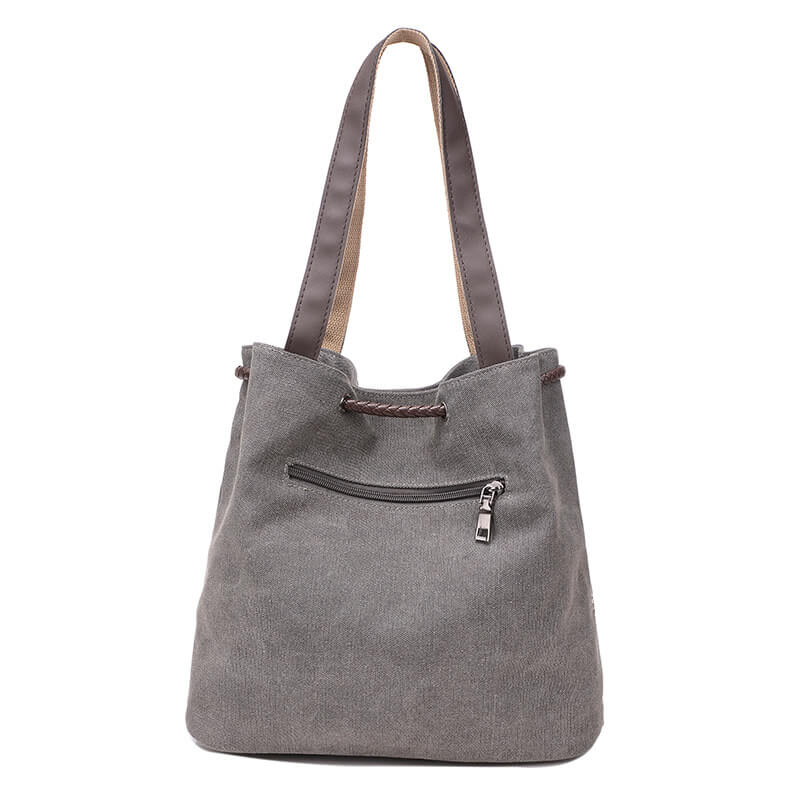RetroMori™ Printed Canvas Bucket Bag