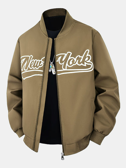 New York Brooklyn Rugby Print Jacket