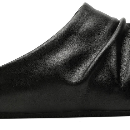 Draped Leather Loafer