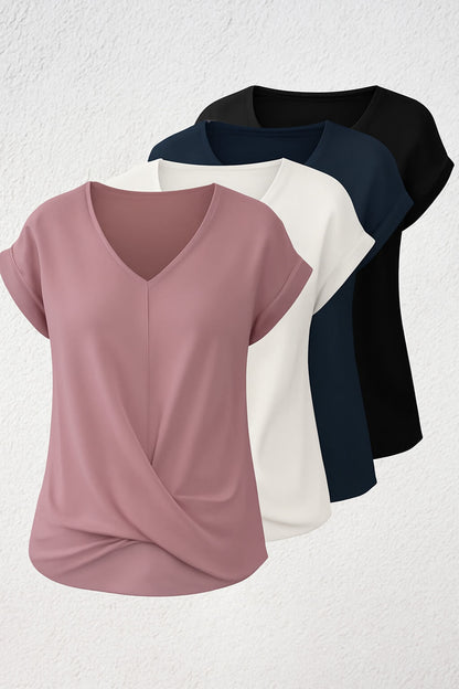Maia – Twist Front V-Neck Top