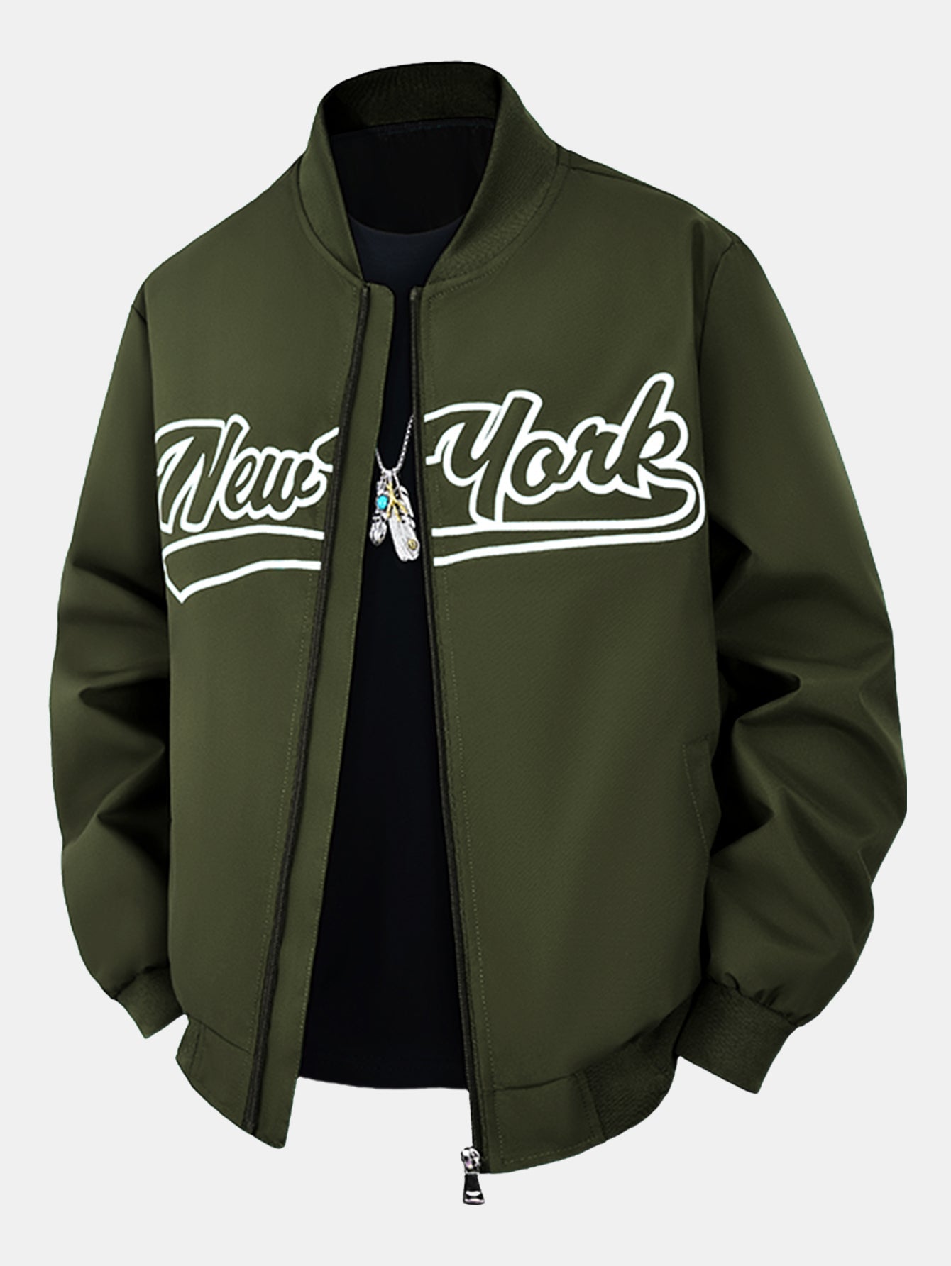New York Brooklyn Rugby Print Jacket