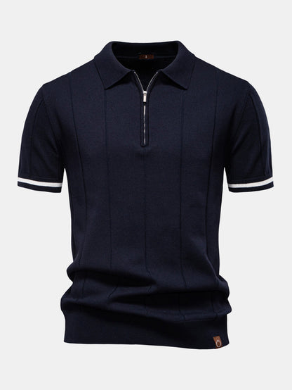 Arlo Contrast Zip Polo Set