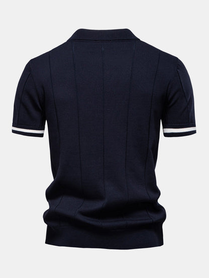Arlo Contrast Zip Polo Set