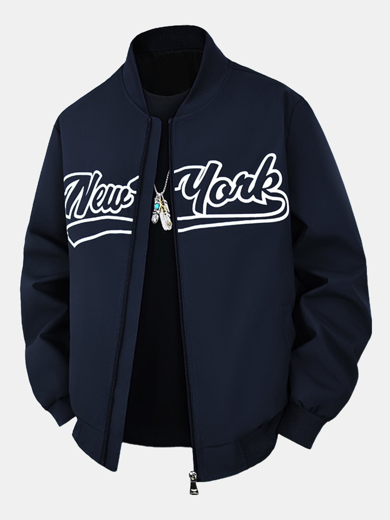 New York Brooklyn Rugby Print Jacket