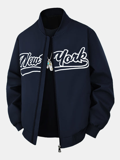 New York Brooklyn Rugby Print Jacket
