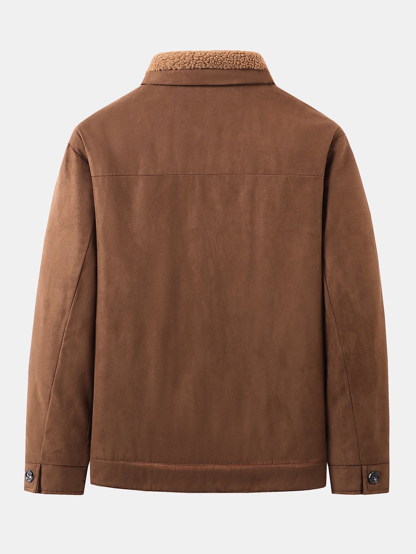 Teddy Lined Suede Jacket With Pockets