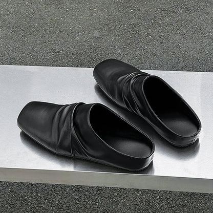 Draped Leather Loafer