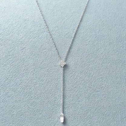 925 Silver Clover Y Necklace