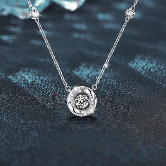925 Silver Mobius Moissanite Necklace