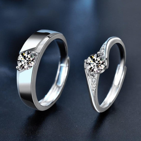 925 Silver Couple Band Set