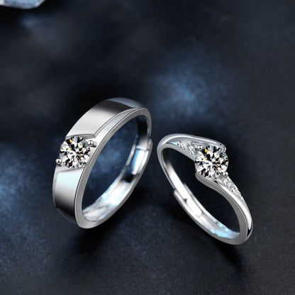 925 Silver Couple Band Set