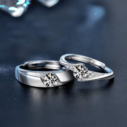 925 Silver Couple Band Set