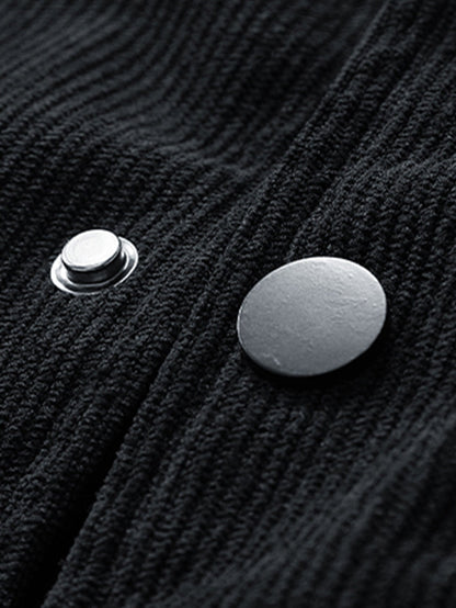 Mountain Embroidery Corduroy Baseball Jacket
